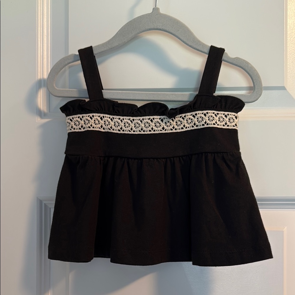 Janie and Jack Girls Black Tank Top